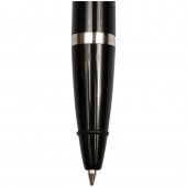 Ручка шариковая настольная, синяя, 0,7мм, черный корпус, металлическая цепочка