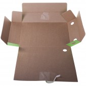 Папка архивная из микрогофрокартона с завязками, ширина корешка 75 мм, зеленый Папка архивная из микрогофрокартона с завязками, ширина корешка 75 мм, зеленый