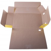 Папка архивная из микрогофрокартона с завязками, ширина корешка 75 мм, желтый Папка архивная из микрогофрокартона с завязками, ширина корешка 75 мм, желтый