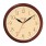 Часы Troyka 21234287, круг, бежевые, коричневая рамка, 24,5×24,5×3,1 см