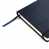 Бизнес-блокнот А5 100л Megapolis velvet на резинке темно-синий, Бизнес-блокнот А5 100л Megapolis velvet на резинке темно-синий,