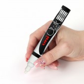 Маркер меловой UNI PWE-5M, белый, 1.8-2.5 мм Маркер меловой UNI PWE-5M, белый, 1.8-2.5 мм