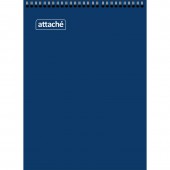 Блокнот А6 60л спираль Attache, синий, блок 60г, обложка 215г