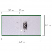 Папка-регистратор А4, 50мм Brauberg с покрытием из полипропилена прочная, уголком, зеленая