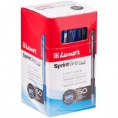 Ручка шариковая автоматическая Luxor "Sprint" синяя, 1,0мм, грип