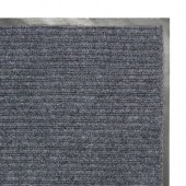 Коврик входной ворсовый влаго-грязезащитный, 90х120 см, ребристый, толщина 7 мм, серый