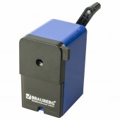 Точилка механическая Brauberg "RoboBlue", металлический механизм, чёрный/синий Точилка механическая Brauberg "RoboBlue", металлический механизм, чёрный/синий