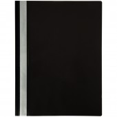 Папка-скоросшиватель пластик, А4, 120мкм, черная с прозр. верхом