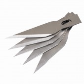 Нож-скальпель канцелярский, Brauberg металлический корпус, 5 лезвий в комплекте, блистер с европодвесом