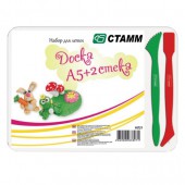 Набор для лепки Стамм, доска А5+2 стека, пластик, белый Набор для лепки Стамм, доска А5+2 стека, пластик, белый