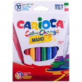 Фломастеры 9+1=10цв., "Carioca "Color Change", меняющие цвет, картон.упак., европодвес