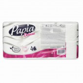 Бумага туалетная Papia "Deluxe", 4х- слойн.,  8шт., тиснение, белая Бумага туалетная Papia "Deluxe", 4х- слойн.,  8шт., тиснение, белая