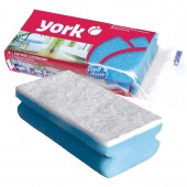 Губка д/посуды "York", санитарная, поролон с абразивным слоем, 13,5х7х4,3см, 1шт/уп.,