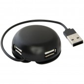 Разветвитель USB Defender Quadro Light USB2.0-хаб, 4 порта, черный