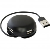 Разветвитель USB Defender Quadro Light USB2.0-хаб, 4 порта, черный
