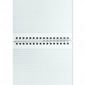 Блокнот А5 80л спираль, мелованный картон обложка, клетка, Офисмаг, 3 вида, 131х198 мм