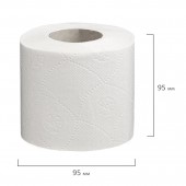 Бумага туалетная бытовая, спайка 4 шт., 2-х слойная (4х19 м), Лайма, белая