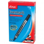 Маркер перманентный (нестираемый) "A Plus", круглый наконечник 2,5 мм, черный Маркер перманентный (нестираемый) "A Plus", круглый наконечник 2,5 мм, черный