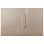 Скоросшиватель картонный мелованный Brauberg, плотность 440 г/м2, до 200 листов, белый, 128 987