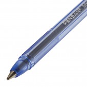 Ручка шариковая масляная Pensan "My-Pen", корпус тонированный синий, узел 1 мм, линия 0,5 синяя, 2210