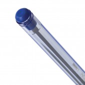Ручка шариковая масляная Pensan "My-Pen", корпус тонированный синий, узел 1 мм, линия 0,5 синяя, 2210