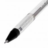 Ручка шариковая масляная Brauberg "Rite-Oil",  прозрачный 0,7 мм, линия 0,35 , черная