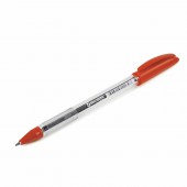 Ручка шариковая масляная Brauberg "Rite-Oil", корпус прозрачный, узел 0,7 , линия 0,35 мм, красная,