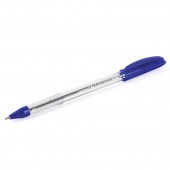 Ручка шариковая масляная Офисмаг, корпус прозрачный, узел 0,7 мм, линия 0,35мм, синяя