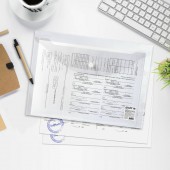 Папка-конверт на кнопке,Staff, А4, 340х240 мм, прозрачная, до 100 листов, 0,12мм Папка-конверт на кнопке,Staff, А4, 340х240 мм, прозрачная, до 100 листов, 0,12мм