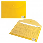 Папка-конверт на кнопке,Brauberg "My clear bag", А4, прозрачная, ассорти, до 100 листов, 0,15 мм