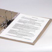 Папка-регистратор А4, 75мм Staff, картонная, без покрытия и уголка