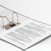 Папка-регистратор А4, 80мм Brauberg с покрытием из ПВХ уголком, серая (удвоенный срок службы)