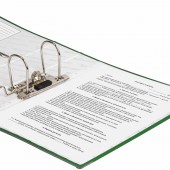 Папка-регистратор А4, 80мм Brauberg с покрытием из ПВХ уголком, зеленая (удвоенный срок службы)