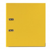 Папка-регистратор А4, 80мм Brauberg с покрытием из ПВХ уголком, желтая (удвоенный срок службы)