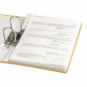 Папка-регистратор А4, 80мм Brauberg с покрытием из ПВХ уголком, желтая (удвоенный срок службы)