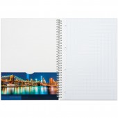 Тетрадь 100 л., А4, Hatber, спираль, клетка, с карманом, "CityScape" (Город), 100Ткм4B1сп 12523, T170090 Тетрадь 100 л., А4, Hatber, спираль, клетка, с карманом, "CityScape" (Город), 100Ткм4B1сп 12523, T170090