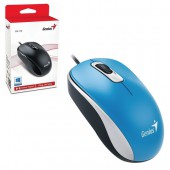 Мышь проводная Genius DX-110, USB, 2 кнопки + 1 колесо-кнопка, оптическая, голубая, 31010116103