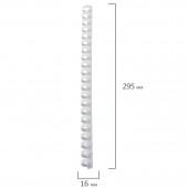 Пружины пластиковые для переплета Brauberg, комплект 100 шт., 16 мм, сшивания 101-120 листов, белые