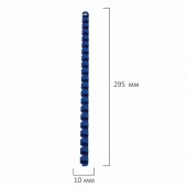 Пружины пластиковые для переплета Brauberg, комплект 100 шт., 10 мм, д/сшивания 41-55 листов, синие