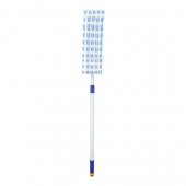 Швабра Лайма, телескопическая ручка, пластиковый держатель 40 см, насадка МОП микрофибра/абразив (карманы), для дома и офиса