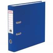 Папка-регистратор А4, 70мм Brauberg с покрытием из ПВХ синяя (удвоенный срок службы)