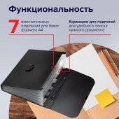 Папка-портфель пластик Brauberg Energy, А4, 256х330 мм, 6 отделений, черный Папка-портфель пластик Brauberg Energy, А4, 256х330 мм, 6 отделений, черный