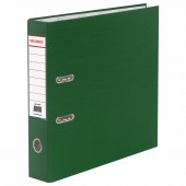 Папка-регистратор А4, 70мм Brauberg с покрытием из ПВХ зеленая (удвоенный срок службы)