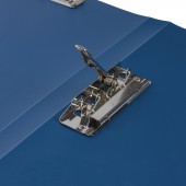 Папка с 2-мя металлическими прижимами Brauberg стандарт, синяя, до 100 листов, 0,6 мм