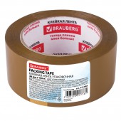 Клейкая лента 48 мм х 100 м, упаковочная, Brauberg, коричневая, гарант. длина, 45 мкм Клейкая лента 48 мм х 100 м, упаковочная, Brauberg, коричневая, гарант. длина, 45 мкм