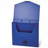 Папка-портфель пластик Brauberg Energy, А4, 256х330 мм, без отделений, синий