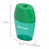 Точилка Brauberg "Diamond", с контейнером, овальная, в дисплее, ассорти Точилка Brauberg "Diamond", с контейнером, овальная, в дисплее, ассорти
