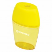 Точилка Brauberg "Diamond", с контейнером, овальная, в дисплее, ассорти Точилка Brauberg "Diamond", с контейнером, овальная, в дисплее, ассорти