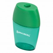 Точилка Brauberg "Diamond", с контейнером, овальная, в дисплее, ассорти Точилка Brauberg "Diamond", с контейнером, овальная, в дисплее, ассорти