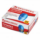 Точилка Brauberg "Diamond", с контейнером, овальная, в дисплее, ассорти Точилка Brauberg "Diamond", с контейнером, овальная, в дисплее, ассорти